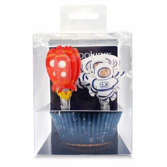 ScrapCooking Baking Cups &amp; Toppers Space Set/24