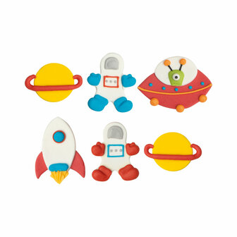 Decora Suikerdecoratie Space set/6 