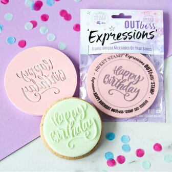 Sweet Stamp Outboss Elegant Happy Birthday