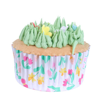 PME Paas Cupcake Vormpjes met Folievoering - Spring Meadow, 60 stuks