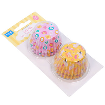 PME Paas Mini Cupcake Vormpjes met Folievoering - 60 stuks