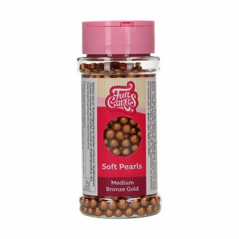 FunCakes Soft Pearls Brons Medium Goud 60 g