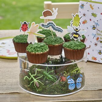 Ginger Ray Bug Party Cupcake Toppers pk/12