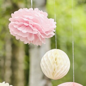 Ginger Ray Pom Pom and Honeycomb Party Decorations