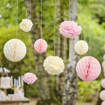 Ginger Ray Pom Pom and Honeycomb Party Decorations