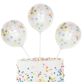 Ginger Ray Cake Topper Mini Confetti Balloons Kit