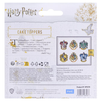 PME Harry Potter Taarttoppers, Hogwarts Wapenschilden 6st