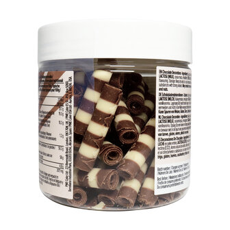 PME Chocolate Curls - Gestreepte Mini Cigarellos 100g