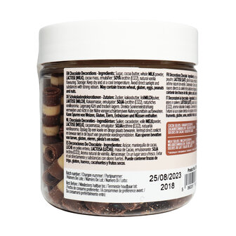 PME Chocolate Curls - Gestreepte Mini Cigarellos 100g