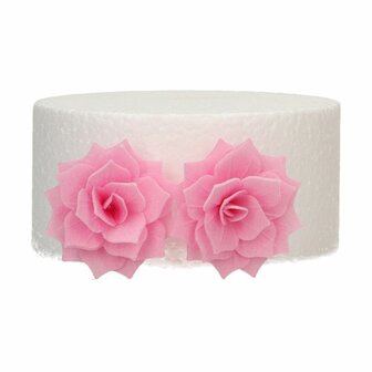 FunCakes Eetbare Papieren Bloemen Deluxe Rose Rosalia Roze Medium pk/15