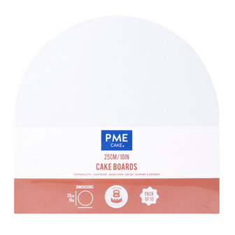 PME Drums Wit omwikkelde randen &Oslash;25cm -10 st 