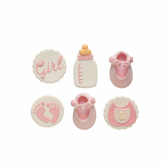 Decora It&#039;s a girl in sugar pk/6