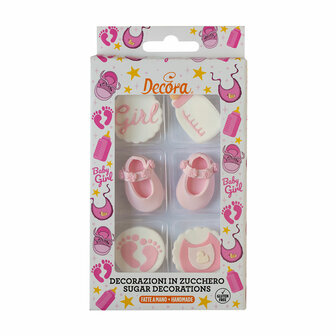 Decora It&#039;s a girl in sugar pk/6