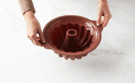 Point Virgule Tulbandvorm Platinum Silicone Vintage Maroon &oslash; 24cm