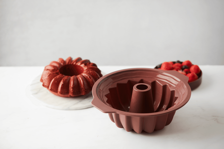 Point Virgule Tulbandvorm Platinum Silicone Vintage Maroon &oslash; 24cm