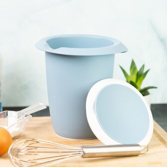 Westmark Mengkom met tweedelig deksel, 1 l, blauw/wit