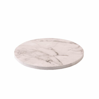 Decora Cake Drum Rond &Oslash; 25cm Marmer Wit
