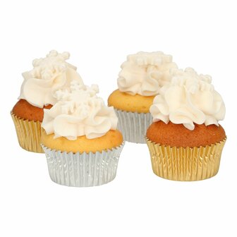 FunCakes Fondant Decoratie Sneeuwvlokken Wit Set/1