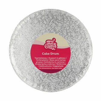 FunCakes Cake Drum Rond &Oslash;20 cm - Zilver