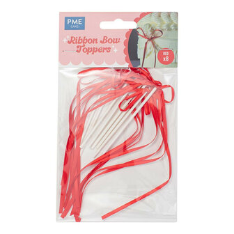 PME Lintstrik Taarttoppers &ndash; Rood 8/st
