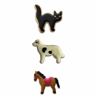  Wilton Koekjesuitsteker Kat - Hond - Paard set/3