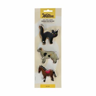  Wilton Koekjesuitsteker Kat - Hond - Paard set/3