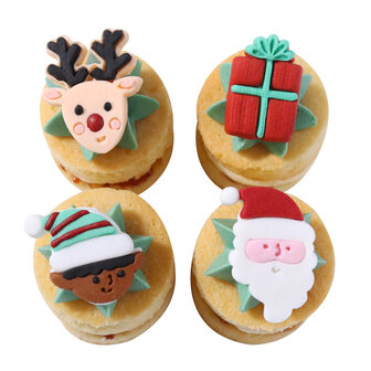 PME Kerst Eetbare Suikerdecoraties - Santas coming to town (12 stuks)