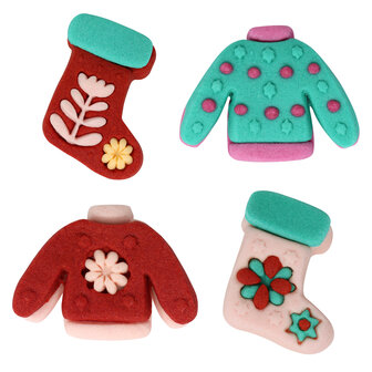 PME Kerst Eetbare Suikerdecoraties - Feestelijke Gevoelens (12 stuks)