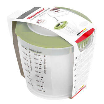 Westmark-Mengbeker-met-deksel-Helena-1,4-l,-mintgroen