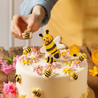 Decora Sugar Bees Decorations Pk/6