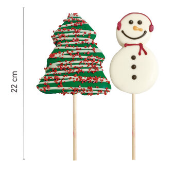Dekora Marshmallow and Chocolat Lollipop Tree or Snowman pk/1