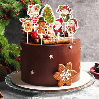 Dekora Christmas Cake Toppers Set/16