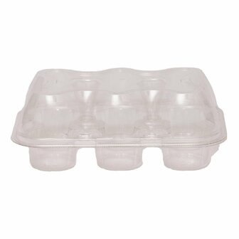 PME Set van 3 Plastic Cupcakehouders (6 holtes)