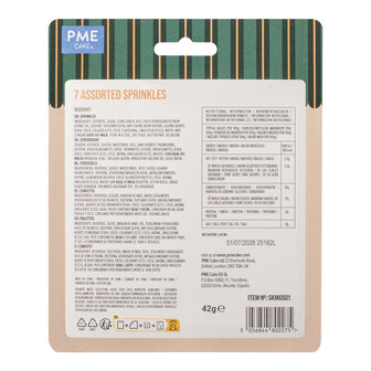 PME 7-pack assorti sprinkels &ndash; Metallic 42g