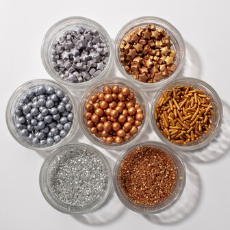 PME 7-pack assorti sprinkels &ndash; Metallic 42g