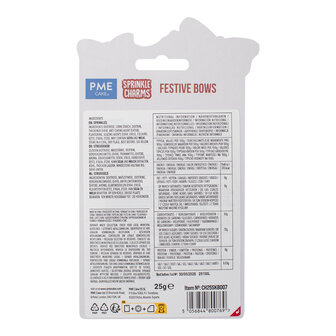 PME Kerstnovelty Sprinkle Charms - Feestelijke Strikken 25g