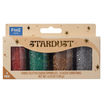 PME Stardust - Klassiek Kerst Set van 4 - 120g