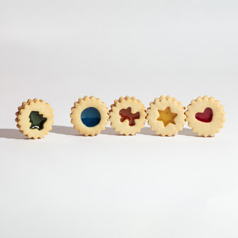 PME Kerstnovelty Koekjesvormen - Linzer Set van 6