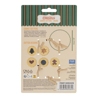 PME Kerstnovelty Koekjesvormen - Linzer Set van 6