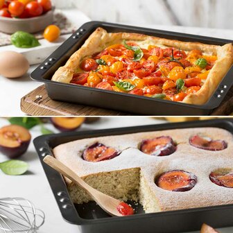 Decora Bake&amp;Cook Line small low rectangular mould 28.5 x 23 x 4 h cm