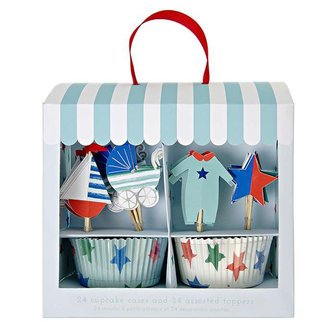 Meri Meri Baby Blue Cupcake Kit