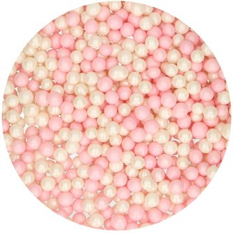 FunCakes Soft Pearls Pink &amp; White 60g
