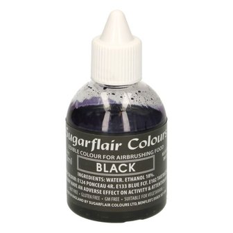 Sugarflair Colorant A&eacute;rographe Noir 60ml
