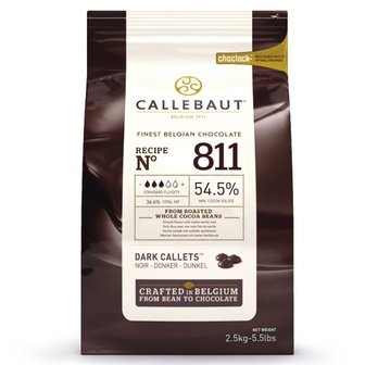 Callebaut Chocolade Callets Puur 2,5kg