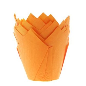 House of Marie Muffin Cups Tulp Oranje pk/36