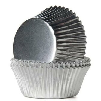 House of Marie Baking Cups Folie Silber 24/Pkg