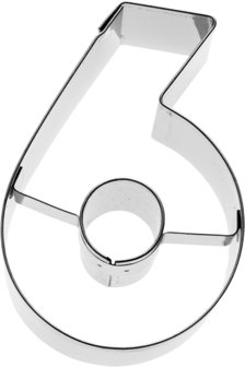 Birkmann Number 6 cookie cutter 6cm