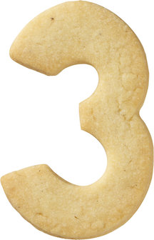 Birkmann Number 3 cookie cutter 6cm
