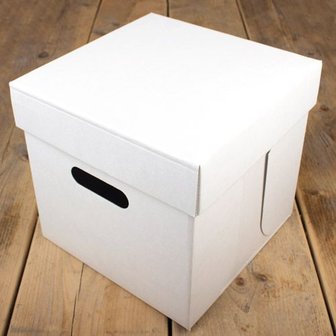 FunCakes Cake Box Blanco 25,5x25,5x25cm pk/1