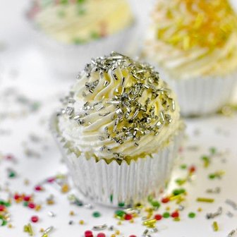 FunCakes Sugar Strands Metallic Silver 80g